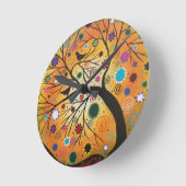 Bendind Branches_Everett、メキシコ死んだのの日 ラウンド壁時計 (傾斜)