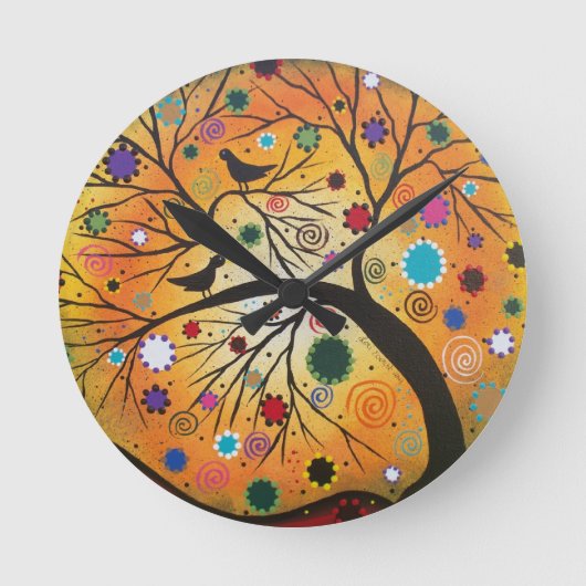 Bendind Branches_Everett、メキシコ死んだのの日 ラウンド壁時計 (正面)