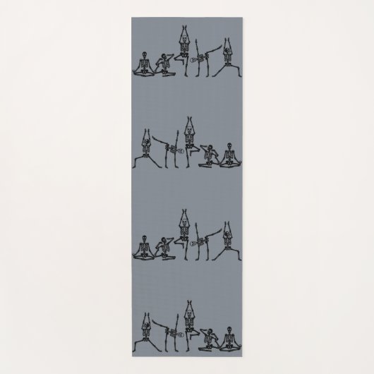 Bendy Bones - Funny Posing Yogi Skeletons - Gray ヨガマット (正面)