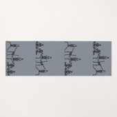 Bendy Bones - Funny Posing Yogi Skeletons - Gray ヨガマット (正面(横))