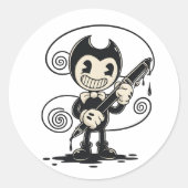 Bendy Sticker | Bendy and the Ink Machine Vinyl Ch ラウンドシール (正面)