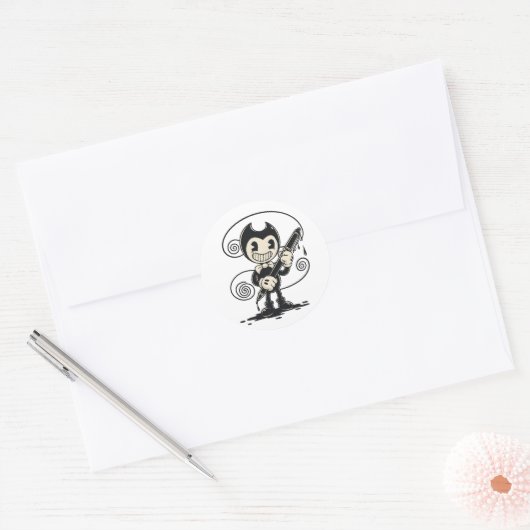 Bendy Sticker | Bendy and the Ink Machine Vinyl Ch ラウンドシール (封筒)