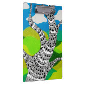 Bendy Tree Design Clouds Grassy Landscape クリップボード (右)