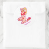 BendyBarbie漫画のシール ラウンドシール (バッグ)