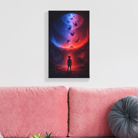 Beneath the Spiral of Falling Souls キャンバスプリント (インサイチュ (リビング))