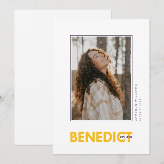 Benedict College Graduation 案内状 (正面/裏面)