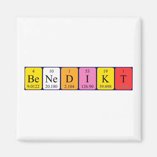 Benedikt周期表名磁石 マグネット (正面)