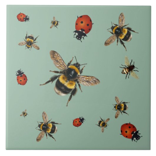 Beneficial Bees n Ladybugs タイル (正面)