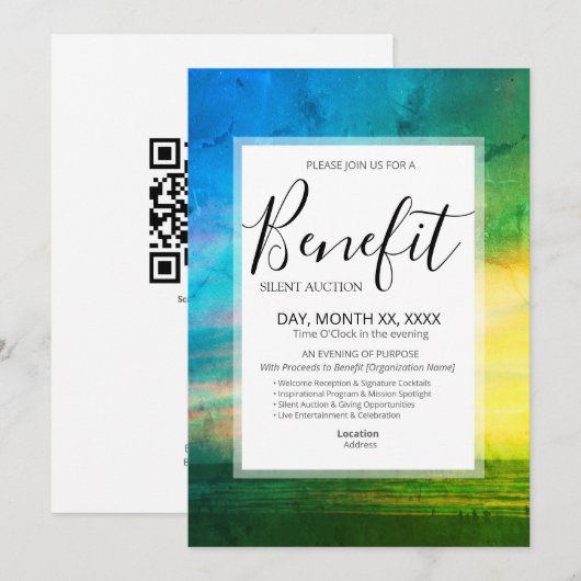 Benefit Invitation Template 招待状 (正面/裏面)