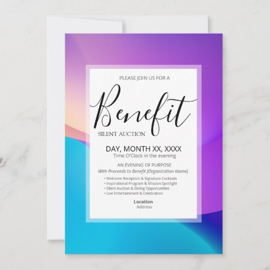 Benefit Invitation Template 招待状 (正面)