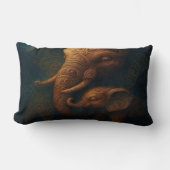 Benevolent Elephants ランバークッション (正面)