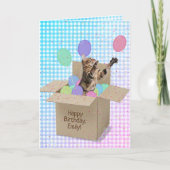  Bengal cat の誕生日 カード (正面)