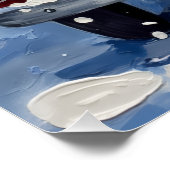 Bengal Cat Christmas Red Truck Holiday ポスター (コーナー)