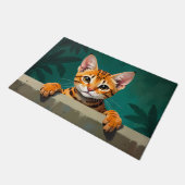Bengal Cat Doormat Art ドアマット (アングル)