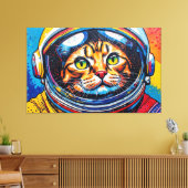 BENGAL CAT IN SPACE-27 キャンバスプリント (インサイチュ (リビング))