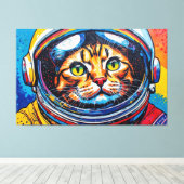 BENGAL CAT IN SPACE-27 キャンバスプリント (インサイチュ (ウッドフロア))