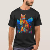 Bengal Cat Mountain Tシャツ (正面)