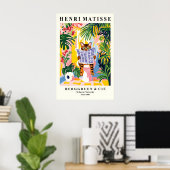 Bengal Cat on Toilet Art Bathroom Print in Henri ポスター (ホームオフィス)