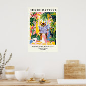 Bengal Cat on Toilet Art Bathroom Print in Henri ポスター (キッチン)