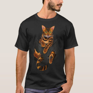 Bengal cat pocket ripper pocket Bengal lover gift  Tシャツ