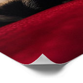 Bengal Cat Portrait Fine Art Poster — Regal Red  ポスター (角)