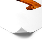 Bengal Cat Profile Watercolor ポスター (角)