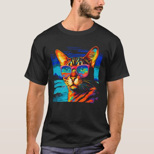 Bengal Cat Summer Tシャツ (正面)