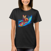 Bengal Cat Surfing Tシャツ (正面)