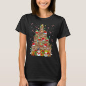 Bengal Cat Xmas Lighting Tree Santa Bengal Cat Chr Tシャツ (正面)