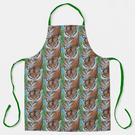 Bengal Tiger All-Over Print Apron エプロン (正面)
