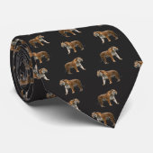Bengal Tiger Black Elegant Wildlife Animal Pattern ネクタイ (ロール)