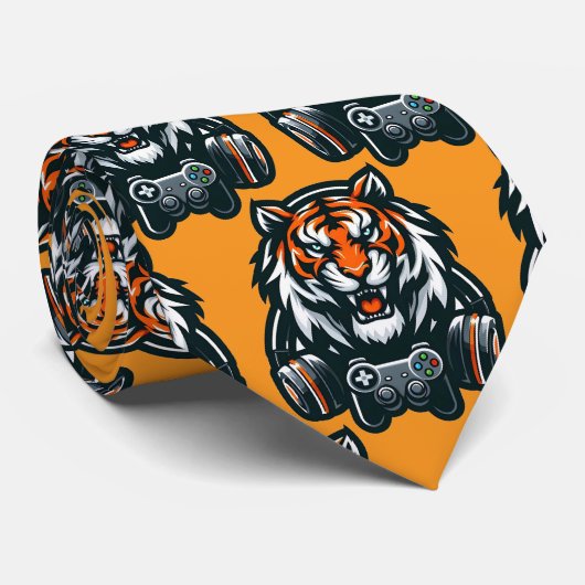 Bengal Tiger Gamer Neck Tie ネクタイ (ロール)