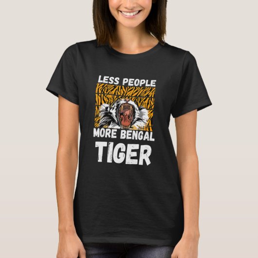 Bengal Tiger Less People Tiger Head Leopard Africa Tシャツ (正面)