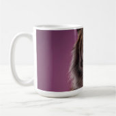 Bengal Tiger Portrait Blowing Pink Bubblegum コーヒーマグカップ (左)
