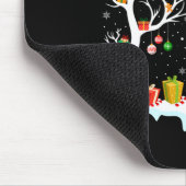 Bengal Tiger Santa Hat Festive Tree Light Christma マウスパッド (コーナー)