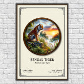 Bengal Tiger Zoology Series ポスター