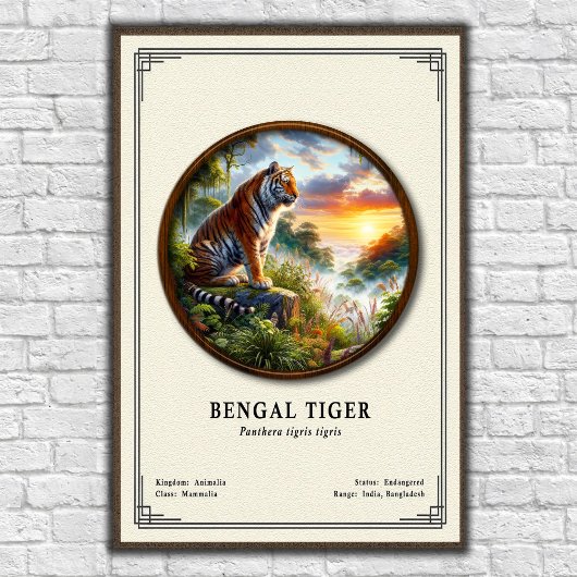 Bengal Tiger Zoology Series ポスター