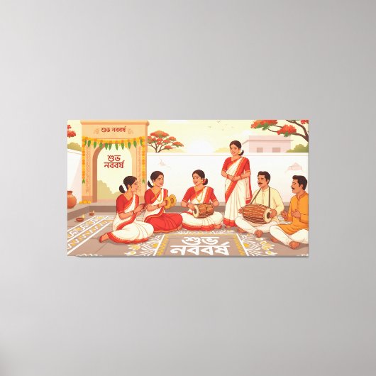 Bengali New Year キャンバスプリント (正面)