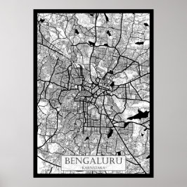 Bengaluru Karnataka Map ポスター