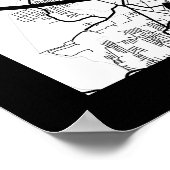 Bengaluru Karnataka Map ポスター (角)