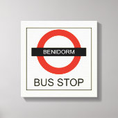 Benidorm Bus Stop キャンバスプリント (正面)