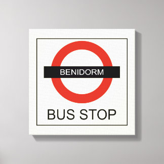 Benidorm Bus Stop キャンバスプリント