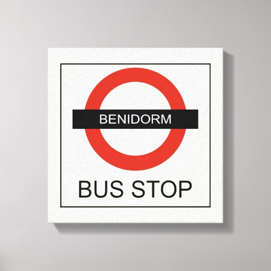 Benidorm Bus Stop キャンバスプリント (正面)
