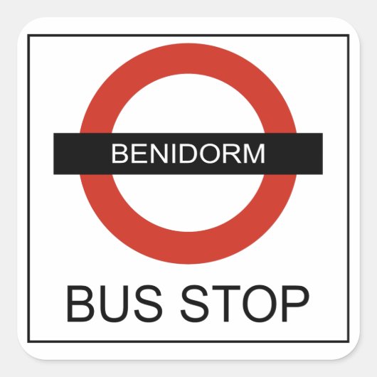 Benidorm Bus Stop スクエアシール (正面)