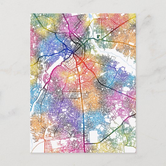 Benin City Nigeria City Map ポストカード (正面)