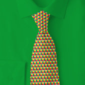 Benin Flag Brick Pattern ネクタイ