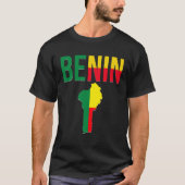 Beninese  Benin Country Map Flag Tシャツ (正面)