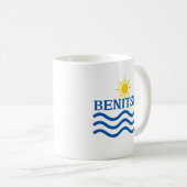 BENITSES Corfu Greece, Sun Waves コーヒーマグカップ (正面右)