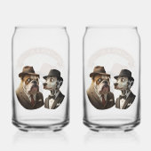 Benjamin and buttons dapper dogs glass concept des ガラス缶 (正面)
