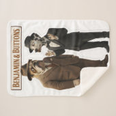 Benjamin and buttons detective duo fleece blanket シェルパブランケット (正面(横))